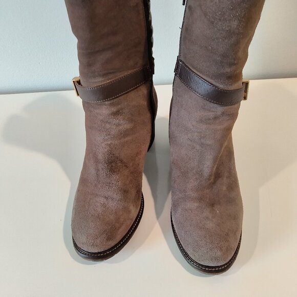 Napoleoni  Brown Suede And Leather Boots Made in Italy Size  37 - Picture 7 of 9